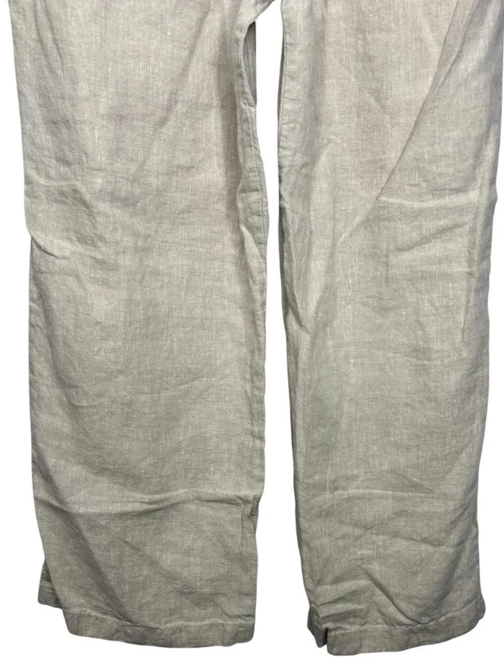 Reformation Beige Linen Trousers Pants Size 10 Minimalist Contemporary